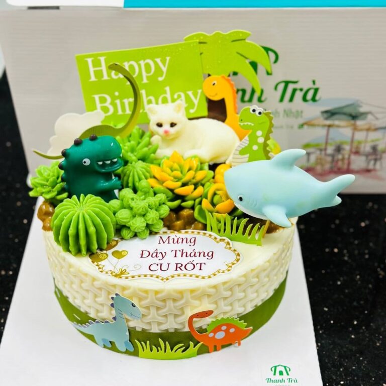 Mẫu hoa | Bánh rau câu sinh nhật Thanh Trà | Có bao ăn